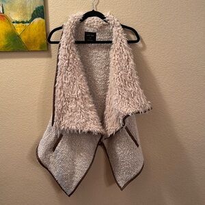 Shearling faux fur vest